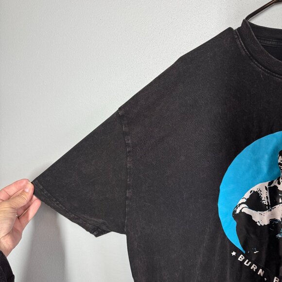 Zach Bryan Short Sleeve T-Shirt Burn Burn Burn Tour Size XXL 2XL Black Acid Wash - Picture 3 of 9